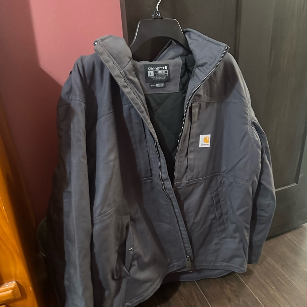 Carhartt jackets, coats color gray brand new size L